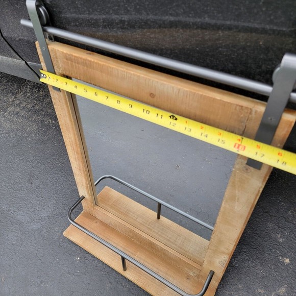 New in Box Ingram Barn Door Mirror with Shelf Firstime & Co. 25 in X 20 in - Picture 3 of 8